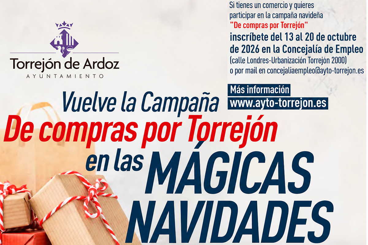 Cierra el plazo de inscripción para la campaña 'De compras por Torrejón en las Mágicas Navidades'